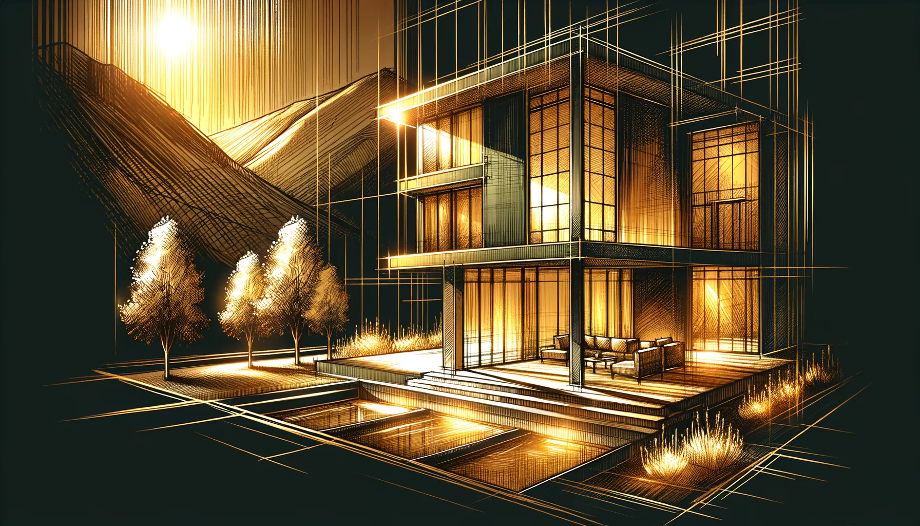 Immobilie mit Bergblick